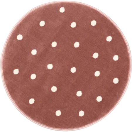 Dywan FD Lush Grochy Róż Koło-